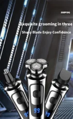 Electric Shaver Man Rechargeable Razor Shaving Knife Whisker Knife Household Portable Floating Three Tip Water Wash - Image 7
