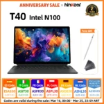 Ninkear T40 Laptop Touchscreen 2 in 1 Tablet Intel N100 14 Inch Fhd 16Gb Ddr5+512Gb Ssd Wifi 6 Rgb Backlit Keyboard with Stylus