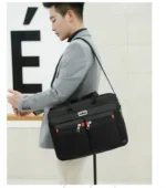 Oxford Cloth Laptop Bags Men Large Capacity Briefcase Business Travel Shoulder Pouch - Image 22