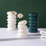 Nordic Vases Pure White Plastic Vases Imitation Ceramic Flower Vases Desktop Flowerpot Wedding Decor Home Ornament - Image 6