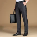New Men's Classic Straight Leg Business Suit Pants Solid Formal Occasion Office Pants Male High Quality Baggy Trousers Plus Size - Image 13