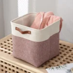 Portable Large Capacity Laundry Storage Basket Foldable Cotton Laundry Hamper Bucket Collapsible Flax Organizing Bag Underwear - Image 6