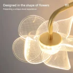 LED Wall Lamp Modern Luxury Flower Shaped Decorative Light Bedroom Bedside Study Dining Room Living Room Background Wall Lamp - Image 6