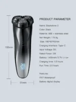 ENCHEN Electric Shaver 3D Blackstone 3 IPX7 Waterproof Razor Wet And Dry Dual Use Face Beard Battery Digital Display For Men - Image 13