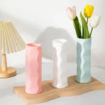 Nordic Vases Pure White Plastic Vases Imitation Ceramic Flower Vases Desktop Flowerpot Wedding Decor Home Ornament - Image 5