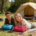 2pcs Comfortable Inflatable Pillow for Office, Car, Camping, Hiking, and Napping - Supports Neck and Lumbar - Image 4