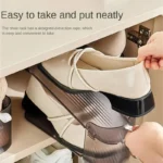 1pcs Adjustable Shoe Storage Rack Integrated Shoe Support Shoe Cabinet Storage Rack  Space-saving Removable Double-layer Racks - Image 4