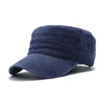 Hat Men Fishing Retro Do Old Wash Jeans Big Head Bib Flat Top Hat Outdoor Casual Tie-In Female Cap Trend European And N Style - Image 6