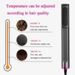 2 in 1 Hair Straightener Multifunctional Curling & Straightening Brush Ceramic Hot Comb Generator Helps Reduce Frizz Salon Tools - Image 4