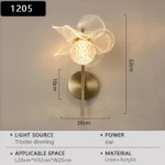 LED Wall Lamp Modern Luxury Flower Shaped Decorative Light Bedroom Bedside Study Dining Room Living Room Background Wall Lamp - Image 7