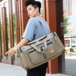 Travel Bag Large Capacity Handbag Portable Outdoor Carry Luggage Convenient Practical Male's Weekend Duffle Bags - Image 3