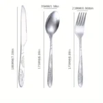Portable Dinnerware Set - Ultra-Portable, Vibrant Printed, Stainless Steel Cutlery Set with Knifes, Fork, Spoon Carrying Bag - Image 11