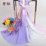New Peony Flower Women's Printed Chiffon Long Scarves Wholesale Yiwu Autumn and Winter Scarves Small Scarves - Image 32
