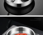 16cm/20cm Frying Pan Stainless Steel Frying Pan Non Coated Flat Bottom Household Cooking Steak Omelet Pan General - Image 16