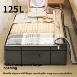 2-Pack Under-Bed Storage Bins, Large Capacity, Dustproof & Moistureproof with Clear Window Lid, Space-Saving Organizer
