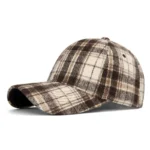 Hats for Men and Women New Classic Plaid Baseball Cap for Autumn and Winter Hard-Brimmed Face-Slimming Duckbill Cap Sun Hat - Image 21