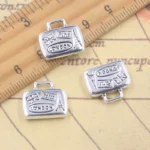 10pcs Charms Travel Bags Pairs London Travel Bags 14x16x4mm Antique Silver Color Making DIY Handmade Tibetan Finding Pendants - Image 2
