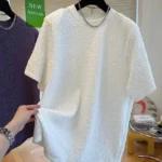 Summer Men T-Shirts Casual Lazy Breathable Quick Drying Short Sleeves Cool Fashion Loose Korean Outdoor High Street Top - Image 4