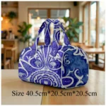 Quilted Tote Bag Men Women Large Hobo Purse Boho Chic Shoulder Bag Unique Paisley Print Beach Bag Spacious Travel Tote Handbag - Image 35