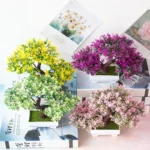 Artificial Plants Bonsai Small Tree Pot Fake Plant Flowers Potted Ornaments For Home Room Table Decoration Hotel Garden Decor - Image 8