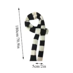 Y2k Black Grey Stripe Long Scarves Women Harajuku Cotton Scarves Black And White Striped Scarf  Thin Long Decorative Neckerchief - Image 42