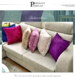pillow, Velvet covered with 60x60 cm super soft pillow, used for sofa throwing, shining decoration, living room pillow - Image 23
