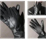 100% Genuine Leather Gloves for Men Winter Sheepskin Plus Fleece Real Leather Gloves Brown Man Outdoor Cycling Windproof Gloves - Image 10