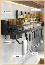 Kitchen Spice Storage Knives Holder Knife Stand Spice Rack Organizer Knives Holder Spoon and Chopsticks Rest Hanging Organizers - Image 13