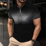 Summer T Shirts for Men 2026 Short Sleeve Men's Clothing Collar 3D Printing Plain Shirt Striped Polo Tees Fashion Pullover Tops - Image 33