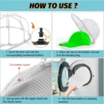 Hat Washer Cage, Hat Washer for Baseball Caps for Washing Machine or Dishwasher, Ball Cap Washers Frame for Flat and Curved Hats - Image 13