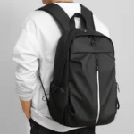 Fashion Men's Backpacks Large Capacity Students School Bag With USB Charging Port Laptop Bags Lightweight Men Travel Backpack - Image 2
