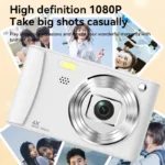 4K Vlogging Travel Front-facing Digital Camera A15 Portable High Definition 1080P Photography Travel Selfie Cam 44MP Resolution - Image 11