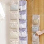 5/10 Pockets Underwear Socks Hanging Organizers Behind Door Storage Wardrobe Hanging Storage Bag Closet Organizer