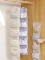 5/10 Pockets Underwear Socks Hanging Organizers Behind Door Storage Wardrobe Hanging Storage Bag Closet Organizer