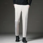 New Men‘s Suit Pants Slim Business Office Elastic Waist Black Grey Classic Pant Korean Trousers Male Plus Size 27-38 40 42 - Image 7