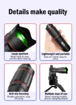 25X Phone Telephoto Lens Kit Phone Holder Portable Tripod Stabilizer Highpower Zoom Concerts Contest Outdoor Observation Animal - Image 18