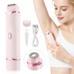 Electric Shaver for Women Waterproof Wet & Dry Hair Razors 2 in 1 Double Head Portable Bikini Hair Trimmer Detachable Head Shave - Image 17