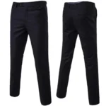 Men's Casual Dress Pants Stretch Comfortable Office Black Slim Suit Pants Business - Image 3