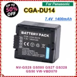 7.4V 1400mAh CGA-DU14 CGA-DU21 Camera Battery For Panasonic NV-GS28 GS500 GS27 GS328 GS50 VW-VBD070 Batteries CGR-DU06 CGR-DU07