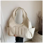 2024 New Women's Tote Bags Trendy Versatile Commuting Large Capacity One Shoulder Bag Summer Casual Solid Color Female Handbags - Image 55