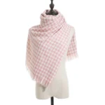 New Autumn Winter Warm Luxury Houndstooth Scarves Women Thermal Shawls Tassel Scarves Warm Knitted Scarves For Women - Image 13