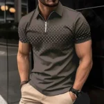 Summer T Shirts for Men 2024 Short Sleeve Men's Clothing Collar 3D Printing Plain Shirt Striped Polo Tees Fashion Pullover Tops - Image 10