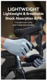 ROCKBROS Spring Summer Cycling Gloves Lightweight Breathable Full Finger Gloves Shock Absorption SBR Pad Anti-slip Sports Gloves - Image 12