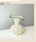 Glass Vase Pumpkin Shape Wave Retro European Hand-made Floral Arrangement Accessories Terrarium Flower Vases - Image 18