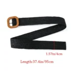Fashion Bohemian Summer Wide Braided Belts Waist Belt Waistband Straw Woven Belt - Image 6