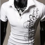 Polo-shirts  America Retro Street Minimalist and Fashionable Hip Hop Y2K Print Polo Shirt Men's Polo Summer