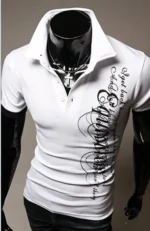 Polo-shirts  America Retro Street Minimalist and Fashionable Hip Hop Y2K Print Polo Shirt Men's Polo Summer