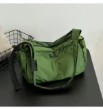 Outdoor Portable Crossbody Bags for Men and Women Commuter Waterproof Youth Shoulder Bag Solid Color Lightweight Female Tote - Image 23