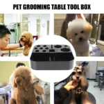 Dog Cat Supplies Groomer Tool On the bracket Table Scissors Dog Comb Boxes Pet Grooming Tools Plastic Storage Box - Image 3