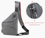 Chest Bags Crossobdy Bags for Men Waterproof Male Multifunction Cross Body Messenger Bag Single Shoulder Grey Fanny Pack Sac - Image 23